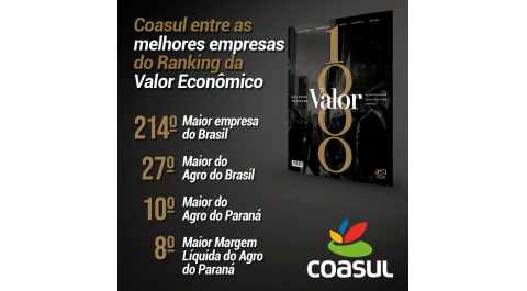 Coasul entre as melhores empresas do Brasil!