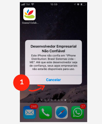 Instalação em iOS